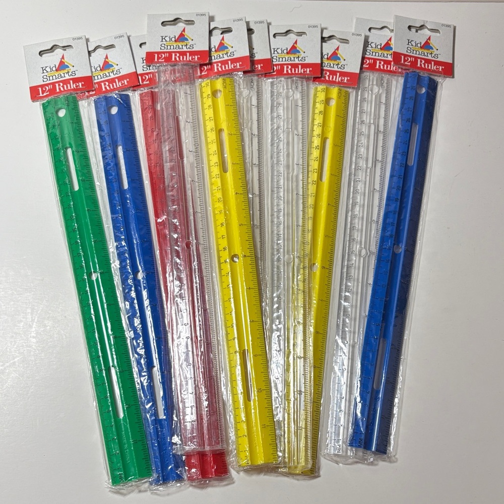 Vibrant 12" Ruler Set of 10